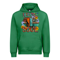 Emerald hippie soul with caravan and flowers Urban Hoodie - Artiststas