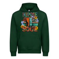 Forest Green hippie soul with caravan and flowers Urban Hoodie - Artiststas