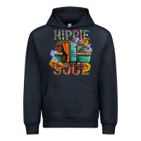 Navy hippie soul with caravan and flowers Urban Hoodie - Artiststas