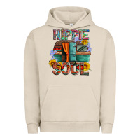 Pigment French Oak hippie soul with caravan and flowers Urban Hoodie - Artiststas