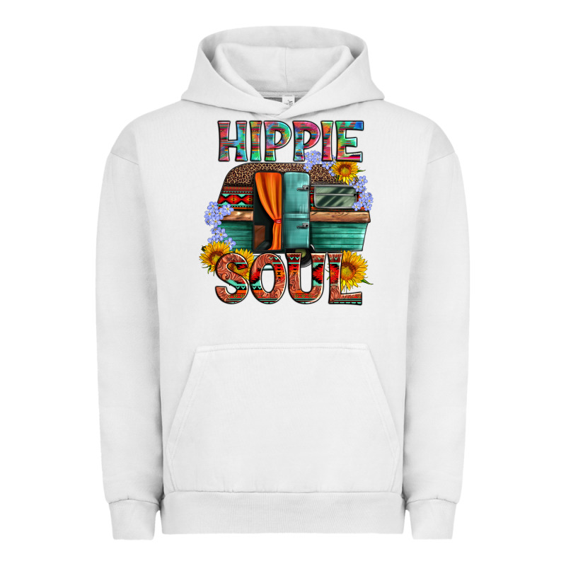 Hippie Soul With Caravan And Flowers Urban Hoodie by Artiststas | Teevron
