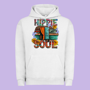 Hippie Soul With Caravan And Flowers Urban Hoodie Designed By Artiststas