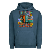 Pigment Midnight Navy hippie soul with caravan and flowers Urban Hoodie - Artiststas