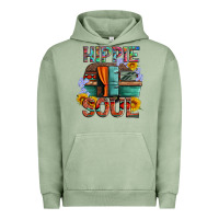 Pigment Oil Green hippie soul with caravan and flowers Urban Hoodie - Artiststas