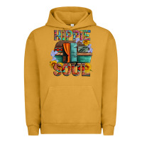 Pigment Peanut Butter hippie soul with caravan and flowers Urban Hoodie - Artiststas