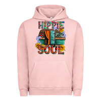 Pigment Salmon hippie soul with caravan and flowers Urban Hoodie - Artiststas