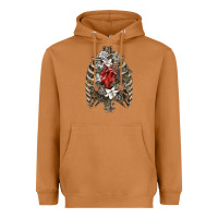 Meerkat Skeleton Rib Cage Heart Heavyweight Hoodie - RanaPortraitStore