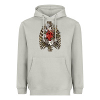 Moon Dust Skeleton Rib Cage Heart Heavyweight Hoodie - RanaPortraitStore