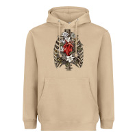 Mushroom Skeleton Rib Cage Heart Heavyweight Hoodie - RanaPortraitStore