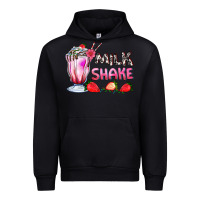 Black milkshake with strawberry Urban Hoodie - AdoDesignShop