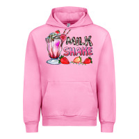 Fuchsia Pink milkshake with strawberry Urban Hoodie - AdoDesignShop