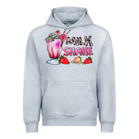Heather Grey milkshake with strawberry Urban Hoodie - AdoDesignShop