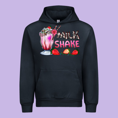 Milkshake With Strawberry Urban Hoodie Designed By Adodesignshop