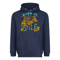 Navy keep it wild tbw Heavyweight Hoodie - texasbilliewilder