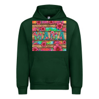 Forest Green mama with tie dye and flowers Urban Hoodie - Artiststas