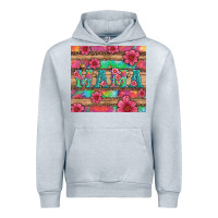 Heather Grey mama with tie dye and flowers Urban Hoodie - Artiststas