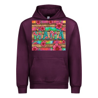 Mauve Wine mama with tie dye and flowers Urban Hoodie - Artiststas