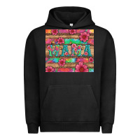 Pigment Black mama with tie dye and flowers Urban Hoodie - Artiststas