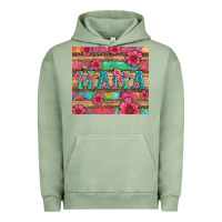 Pigment Oil Green mama with tie dye and flowers Urban Hoodie - Artiststas