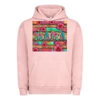 Pigment Salmon mama with tie dye and flowers Urban Hoodie - Artiststas