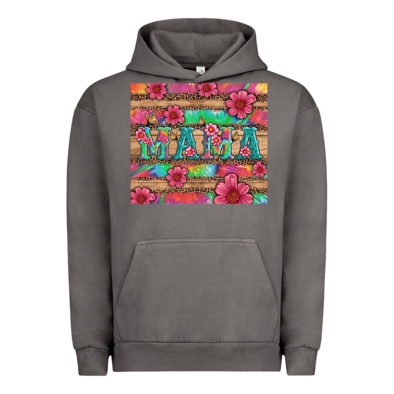 Mama With Tie Dye And Flowers Urban Hoodie by Artiststas | Teevron