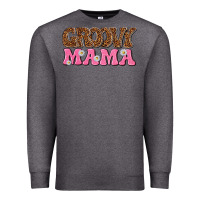 Charcoal Heather groovy mama Premium Sweatshirt - texasbilliewilder