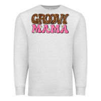 Oatmeal Heather groovy mama Premium Sweatshirt - texasbilliewilder
