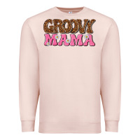Pale Pink groovy mama Premium Sweatshirt - texasbilliewilder