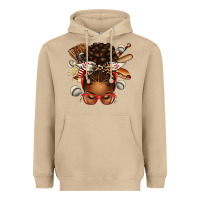 Mushroom baseball afro messy bun Heavyweight Hoodie - texasbilliewilder