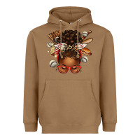 Toasted Coconut baseball afro messy bun Heavyweight Hoodie - texasbilliewilder