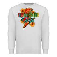 Dove Grey firefighter wife with lightning bolt Premium Sweatshirt - Zillion Design Studio