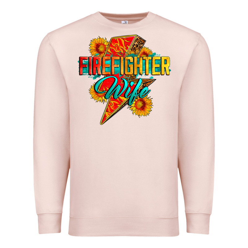 Firefighter Wife With Lightning Bolt Premium Sweatshirt by Zillion Design Studio | Teevron