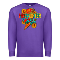 Purple firefighter wife with lightning bolt Premium Sweatshirt - Zillion Design Studio