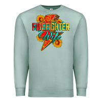 Seafoam firefighter wife with lightning bolt Premium Sweatshirt - Zillion Design Studio