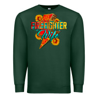 Sports Green firefighter wife with lightning bolt Premium Sweatshirt - Zillion Design Studio