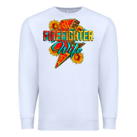 White firefighter wife with lightning bolt Premium Sweatshirt - Zillion Design Studio