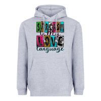 Heather Grey sarcasm is my love language Heavyweight Hoodie - Zillion Design Studio