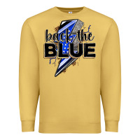 Back The Blue With Lightning Bolt Premium Sweatshirt | Teevron