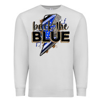 Dove Grey back the blue with lightning bolt Premium Sweatshirt - Zillion Design Studio