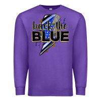Purple back the blue with lightning bolt Premium Sweatshirt - Zillion Design Studio