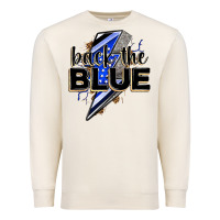 Sandshell back the blue with lightning bolt Premium Sweatshirt - Zillion Design Studio
