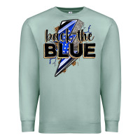 Seafoam back the blue with lightning bolt Premium Sweatshirt - Zillion Design Studio