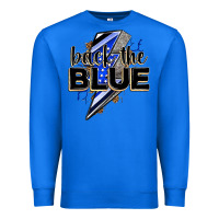 True Royal back the blue with lightning bolt Premium Sweatshirt - Zillion Design Studio