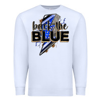 White back the blue with lightning bolt Premium Sweatshirt - Zillion Design Studio