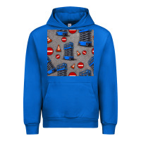 Cobalt scissor lift seamless pattern Urban Hoodie - BundleAndBundleShop