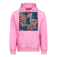 Fuchsia Pink scissor lift seamless pattern Urban Hoodie - BundleAndBundleShop