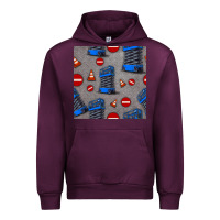 Mauve Wine scissor lift seamless pattern Urban Hoodie - BundleAndBundleShop
