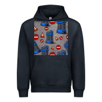 Navy scissor lift seamless pattern Urban Hoodie - BundleAndBundleShop