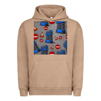 Pigment Burro scissor lift seamless pattern Urban Hoodie - BundleAndBundleShop