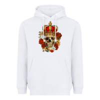 White Skull King Heavyweight Hoodie - RanaPortraitStore